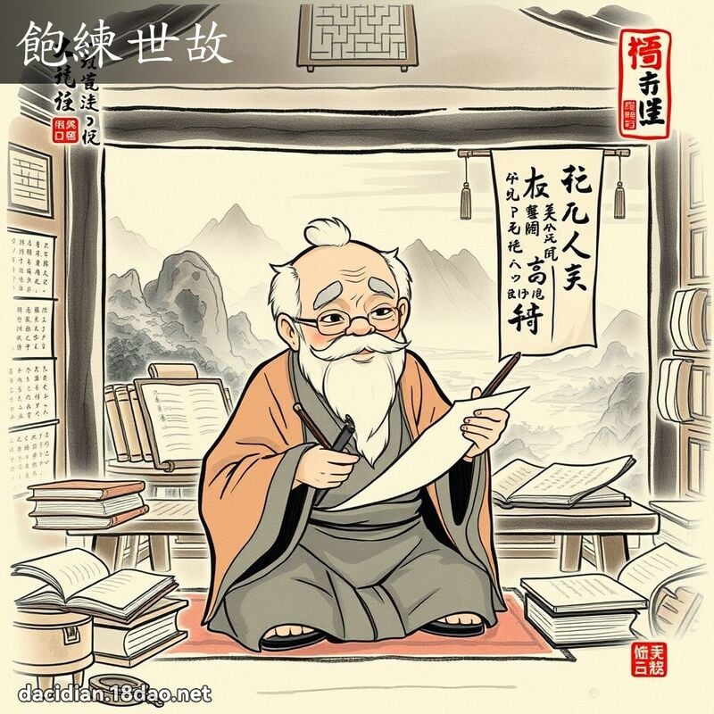 饱练世故 配图