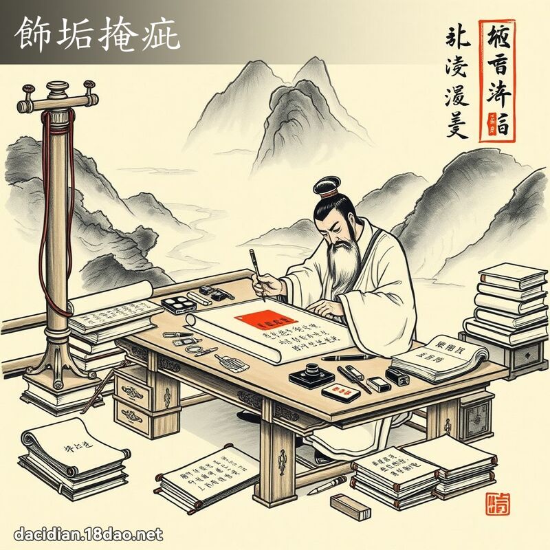 饰垢掩疵 配图