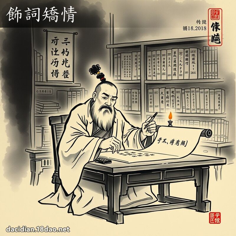 饰词矫情 配图