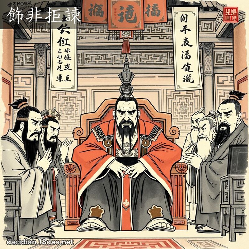 饰非拒諫 配图
