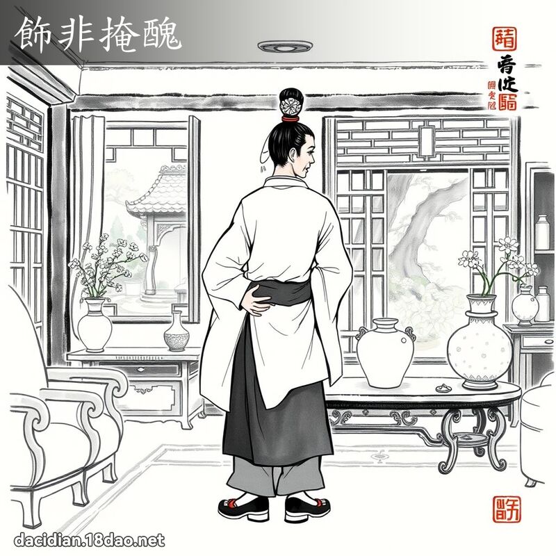 饰非掩丑 配图