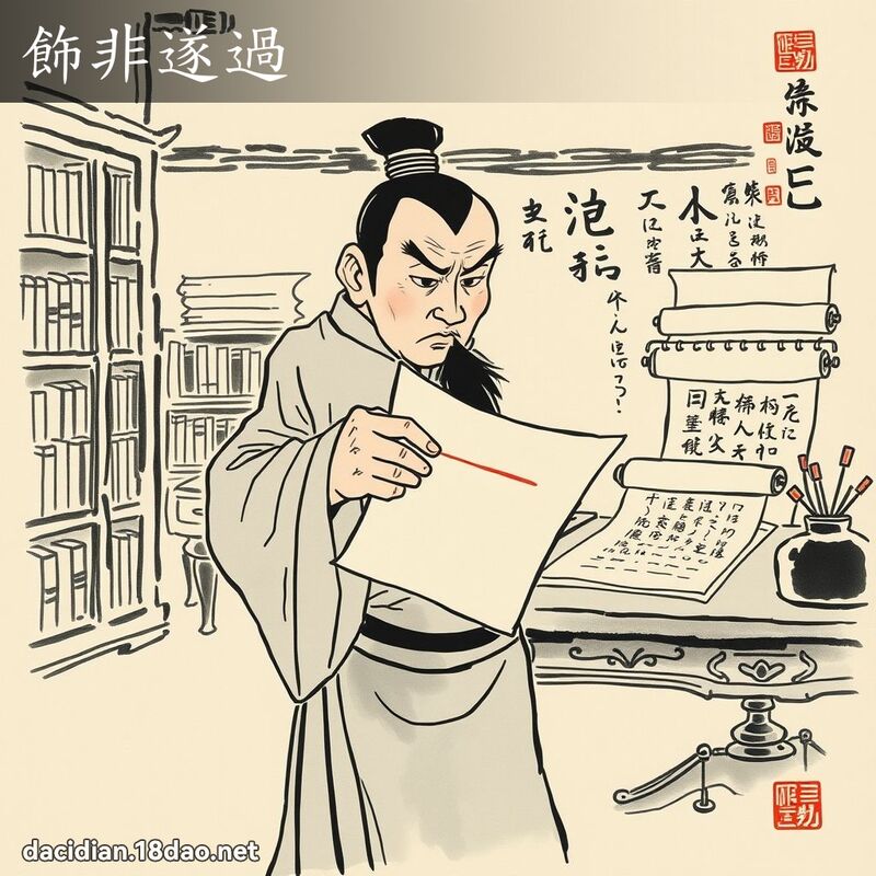 饰非遂过 配图