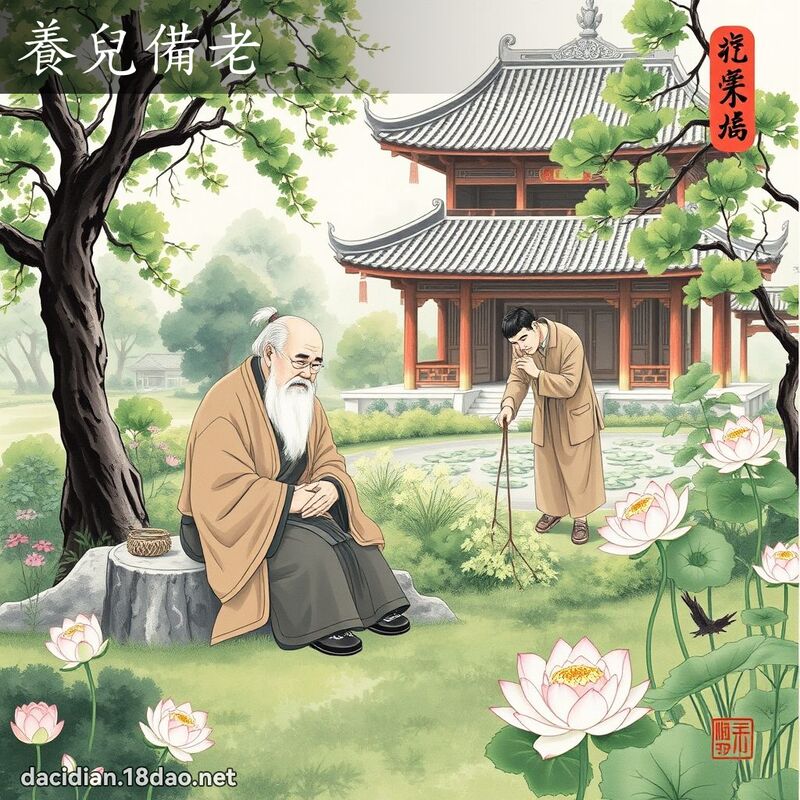 养儿备老 配图
