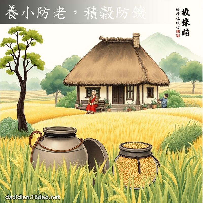 养小防老，积谷防饥 配图