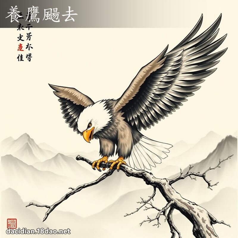 养鹰颺去 配图