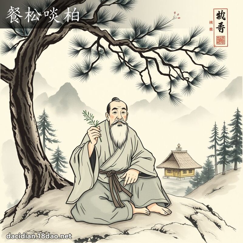 餐松啖柏 配图