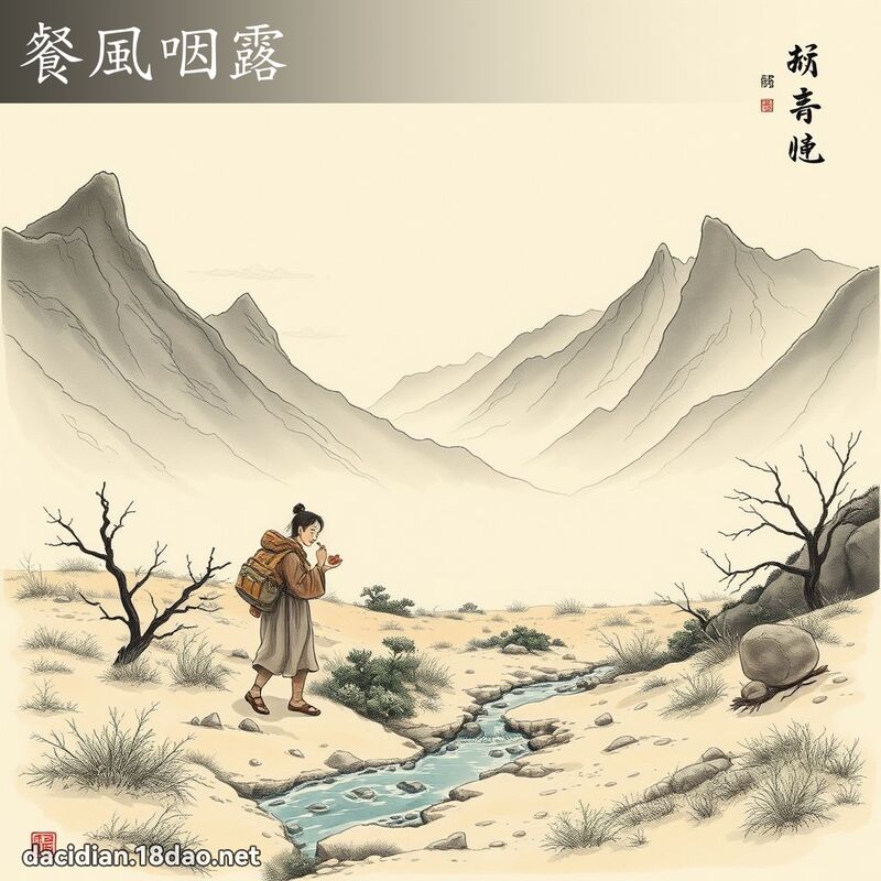 餐风咽露 配图