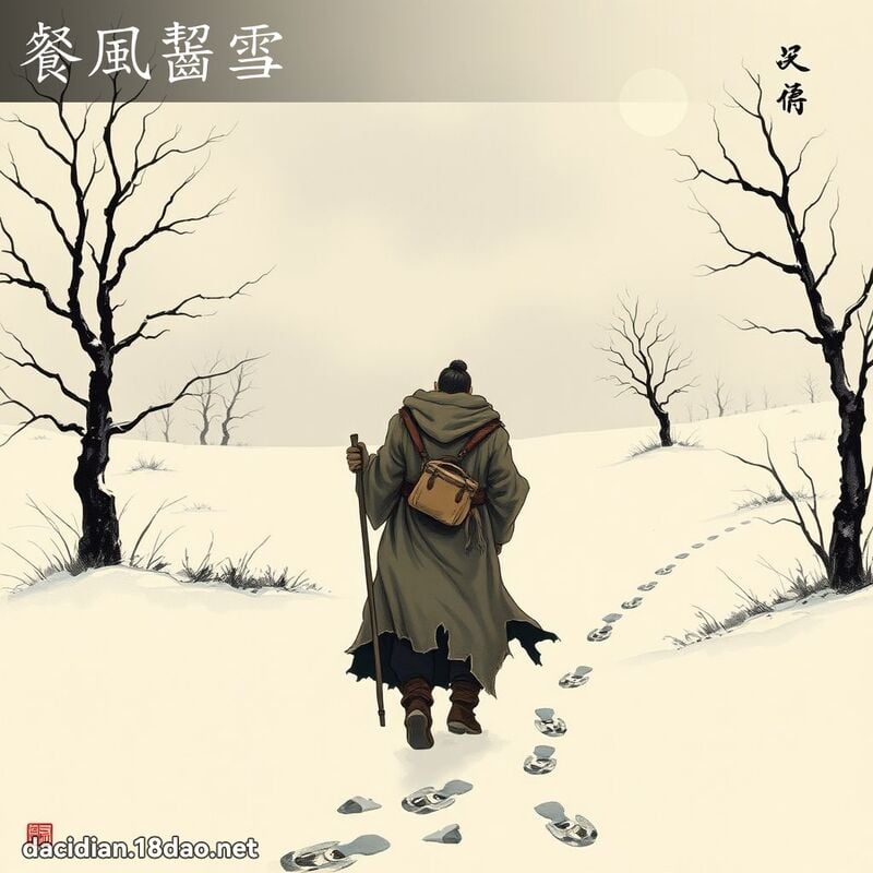餐风啮雪 配图