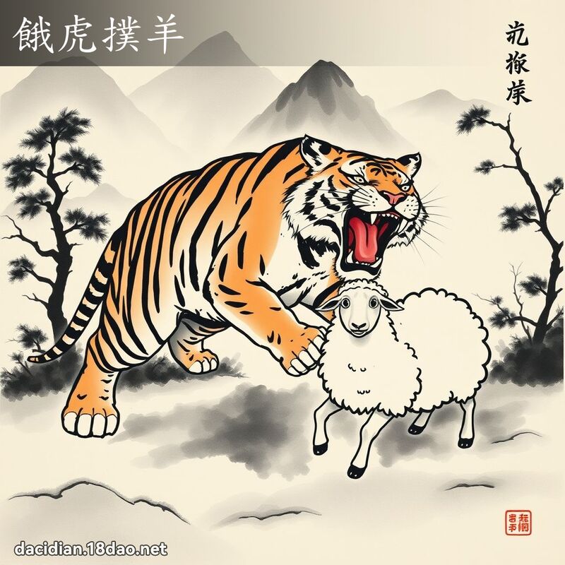 饿虎扑羊 配图