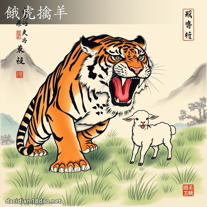 饿虎擒羊 配图