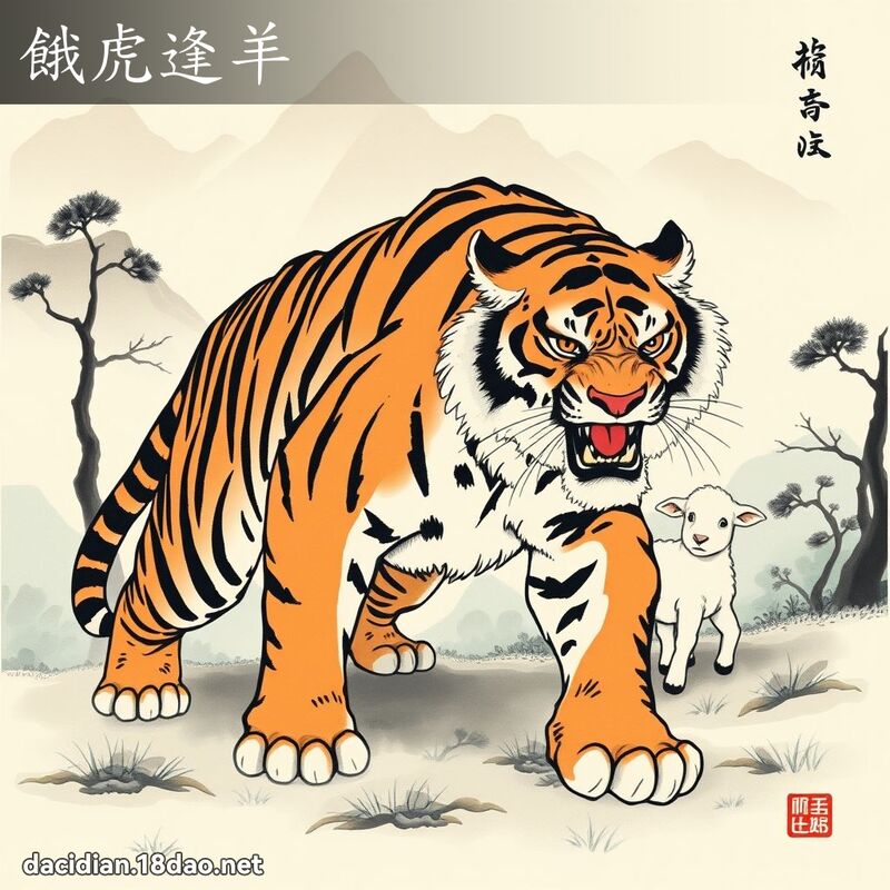 饿虎逢羊 配图