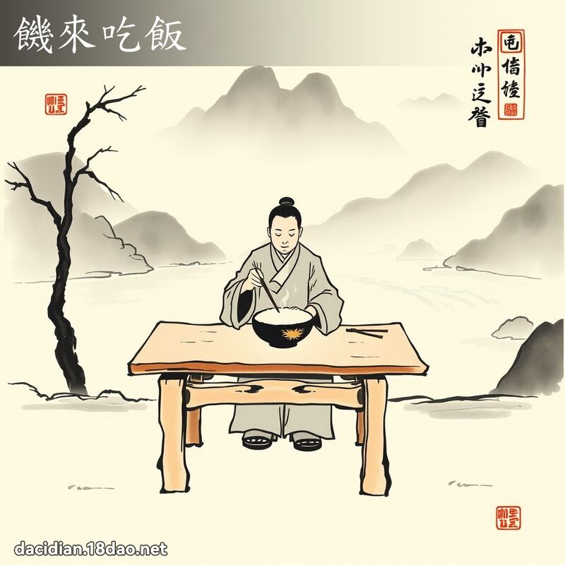 饥来吃饭 配图