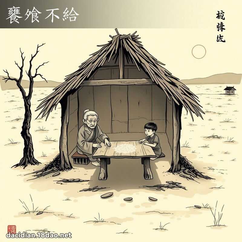 饔飧不给 配图