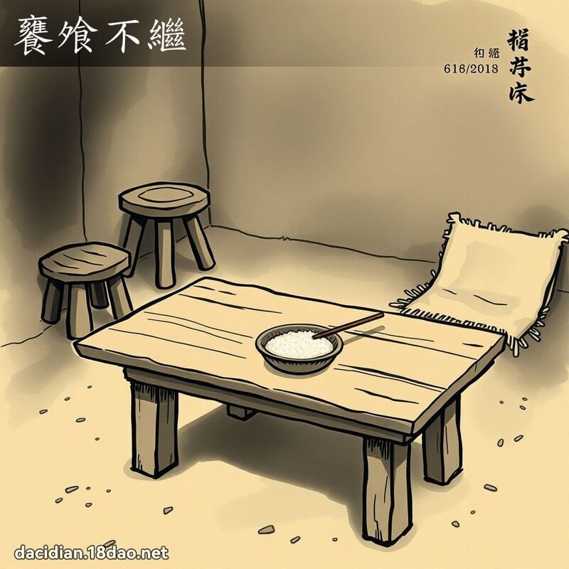 饔飧不继 配图