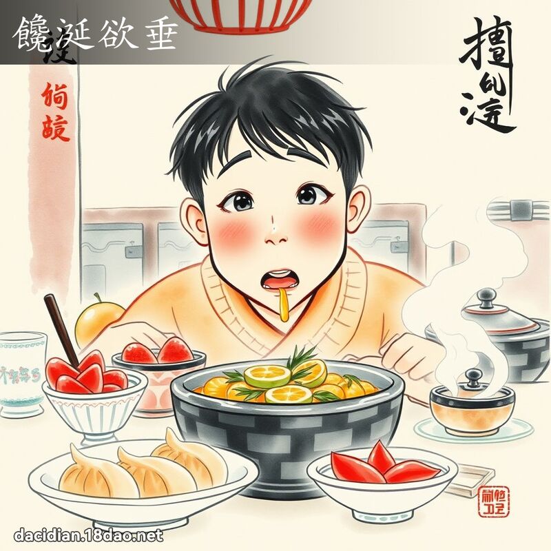 馋涎欲垂 配图