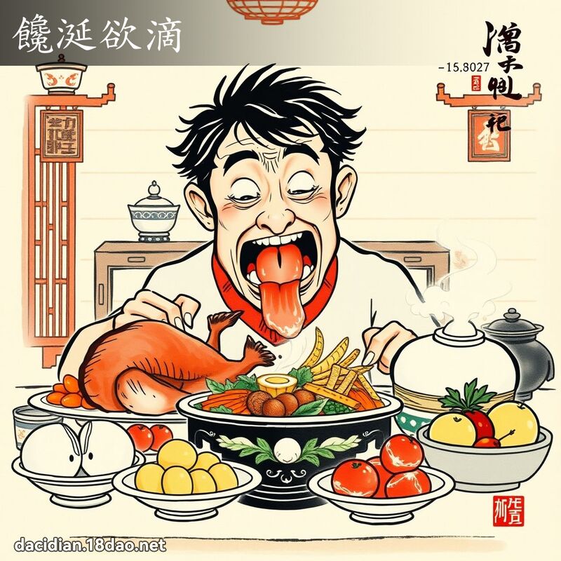 馋涎欲滴 配图