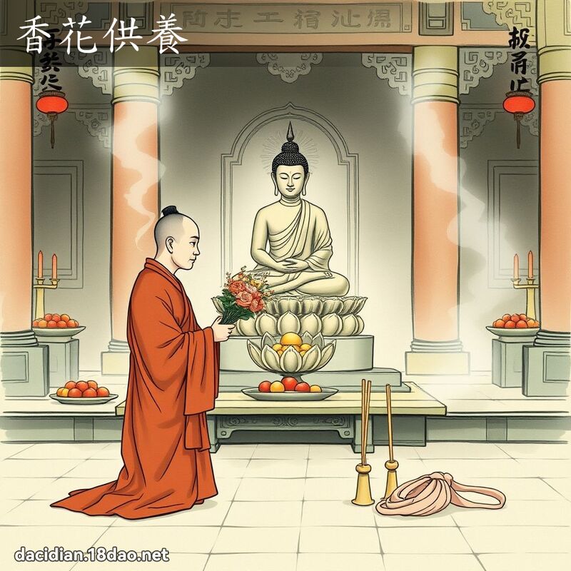 香花供养 配图