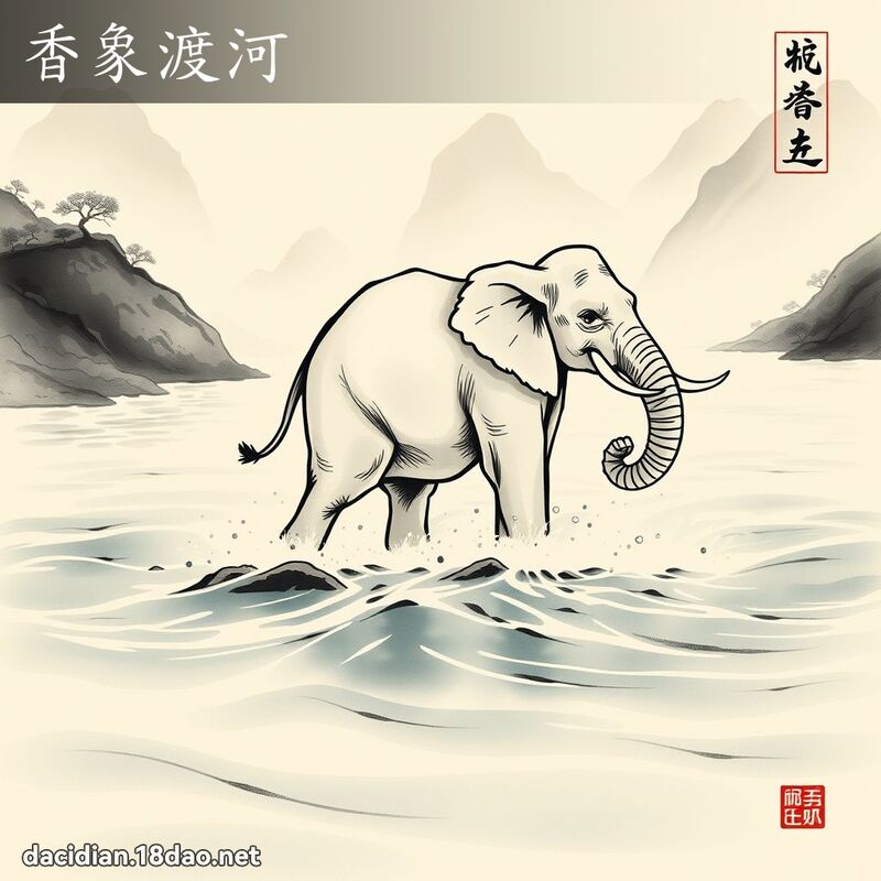 香象渡河 配图