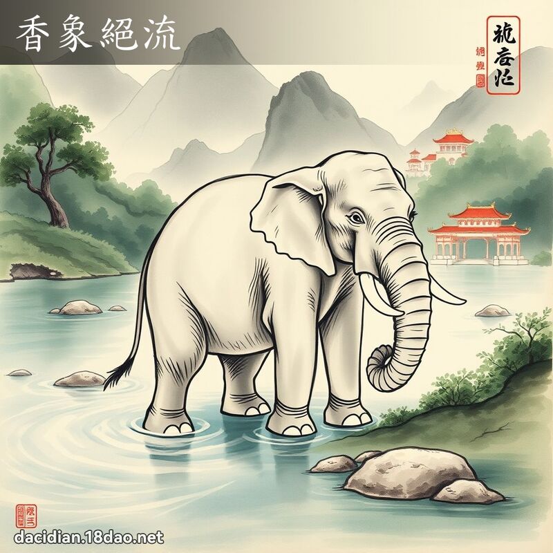 香象绝流 配图