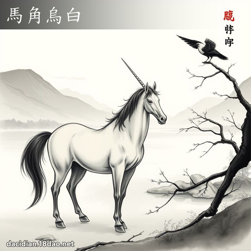 马角乌白 配图