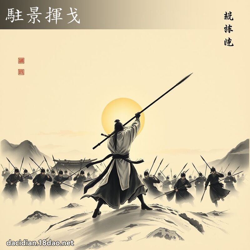 駐景揮戈 配图