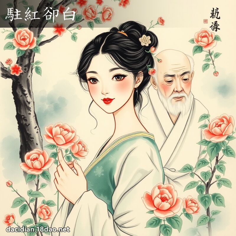 駐紅卻白 配图