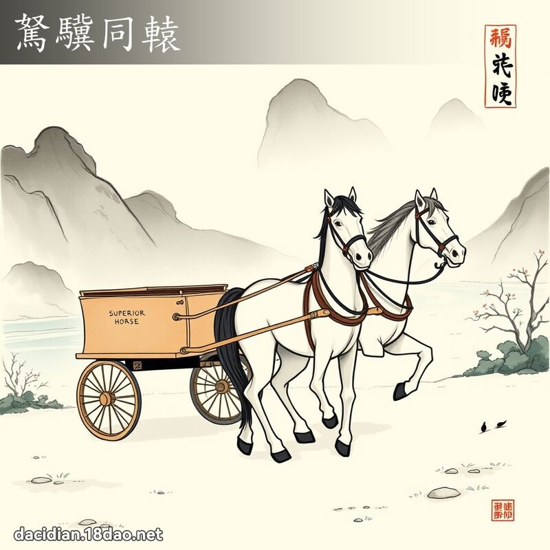 駑驥同轅 配图