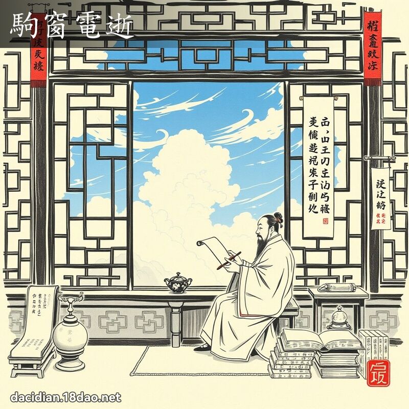 駒窗電逝 配图