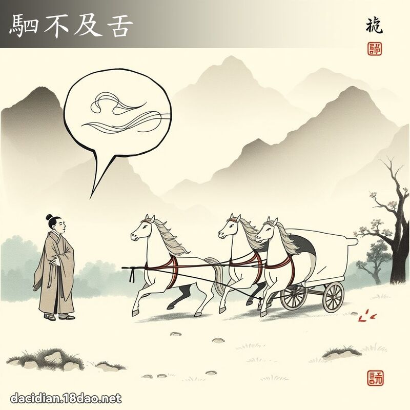 駟不及舌 配图