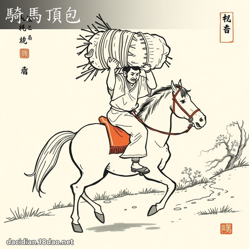 騎馬頂包 配图