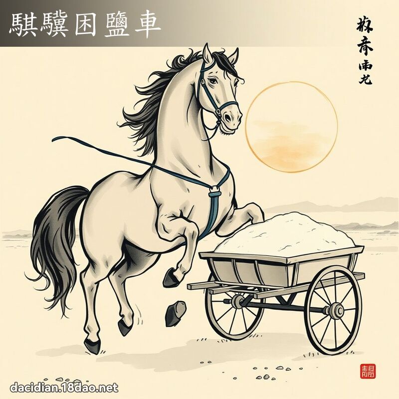 騏驥困盐车 配图