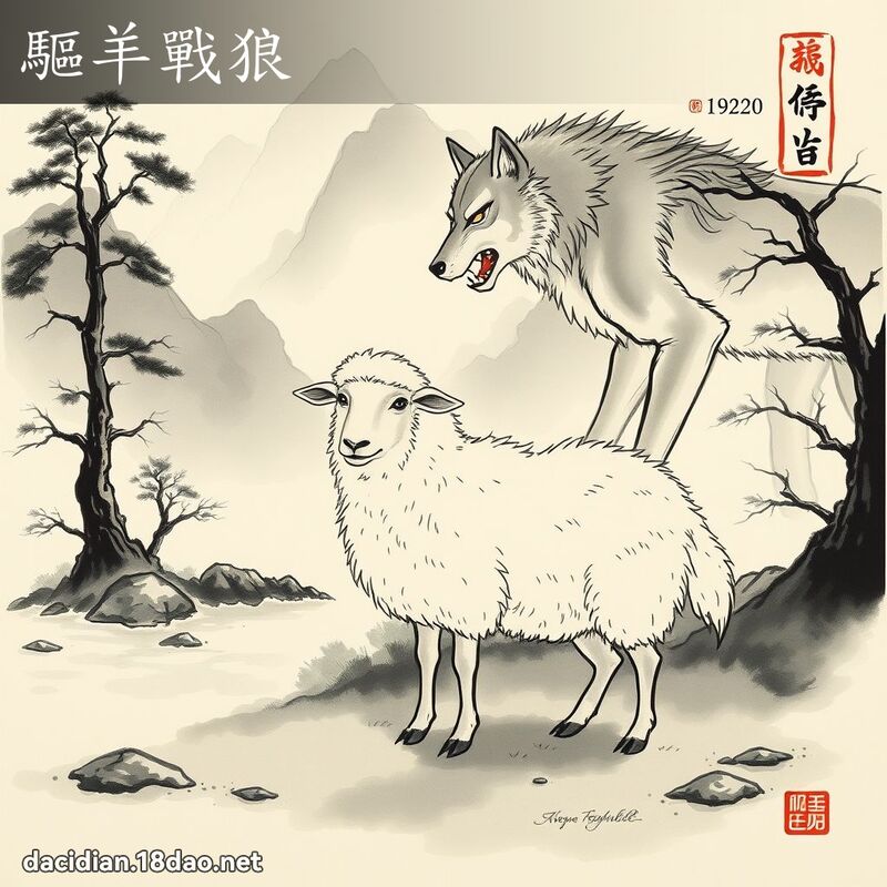 驱羊战狼 配图