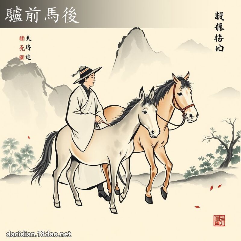 驴前马后 配图
