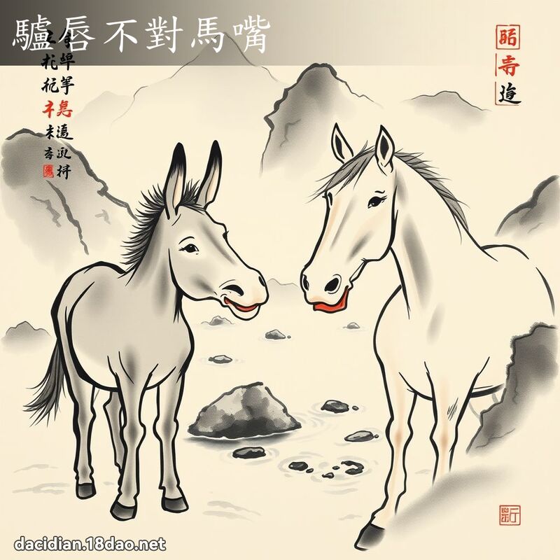 驴唇不对马嘴 配图