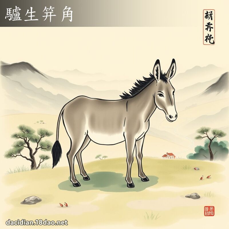 驴生笄角 配图