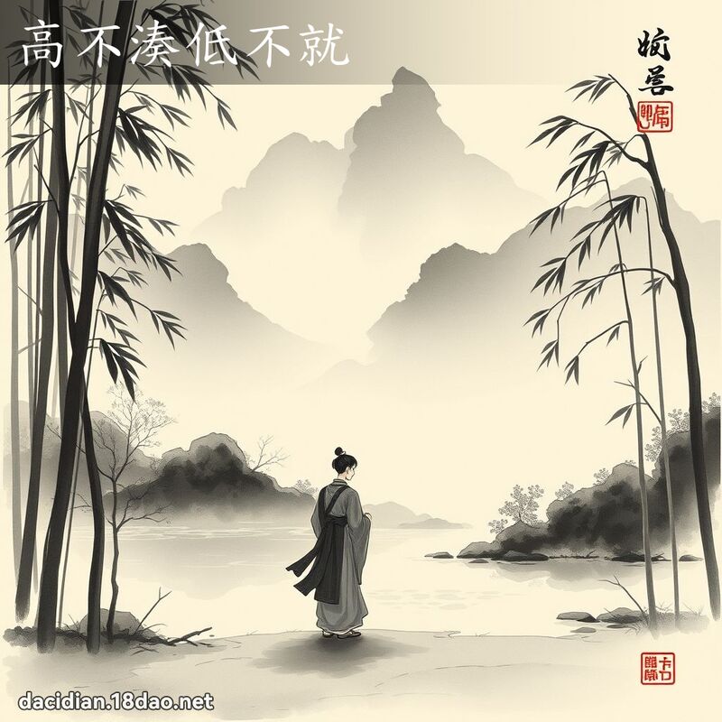 高不凑低不就 配图