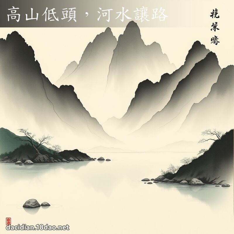 高山低头,河水让路 配图