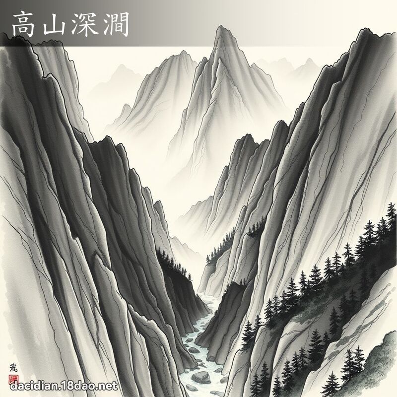 高山深涧 配图
