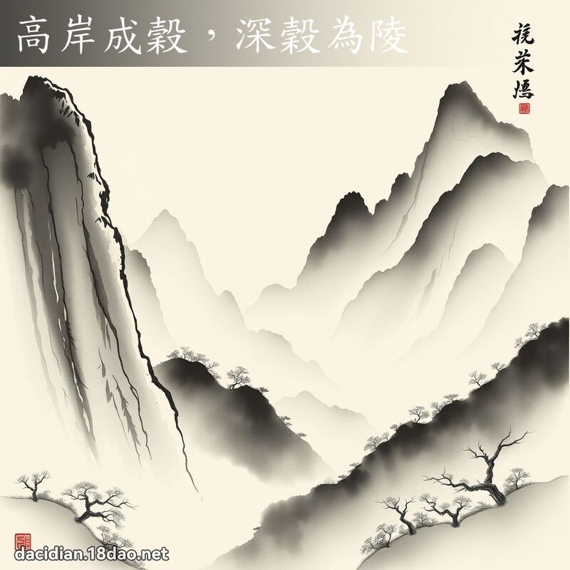高岸成谷,深谷为陵 配图