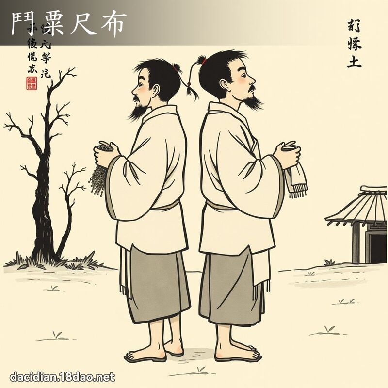 鬥粟尺布 配图