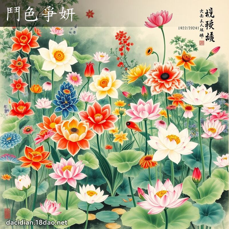 鬥色爭妍 配图