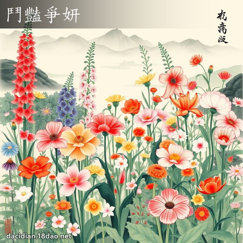 鬥豔爭妍 配图