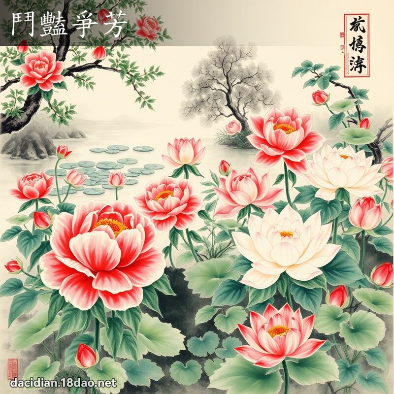 鬥豔爭芳 配图