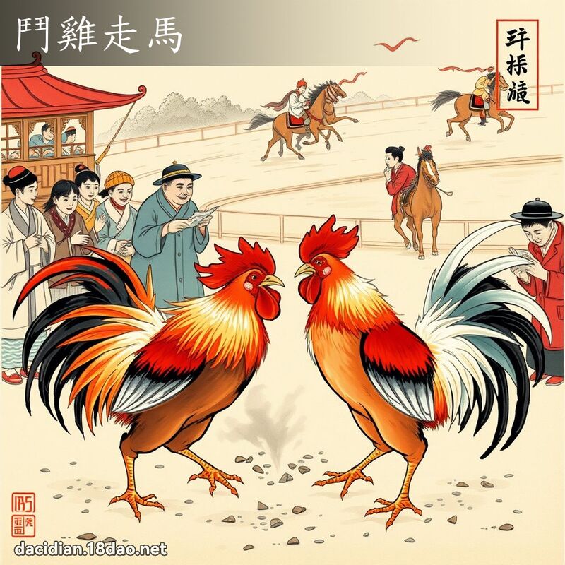 鬥雞走馬 配图