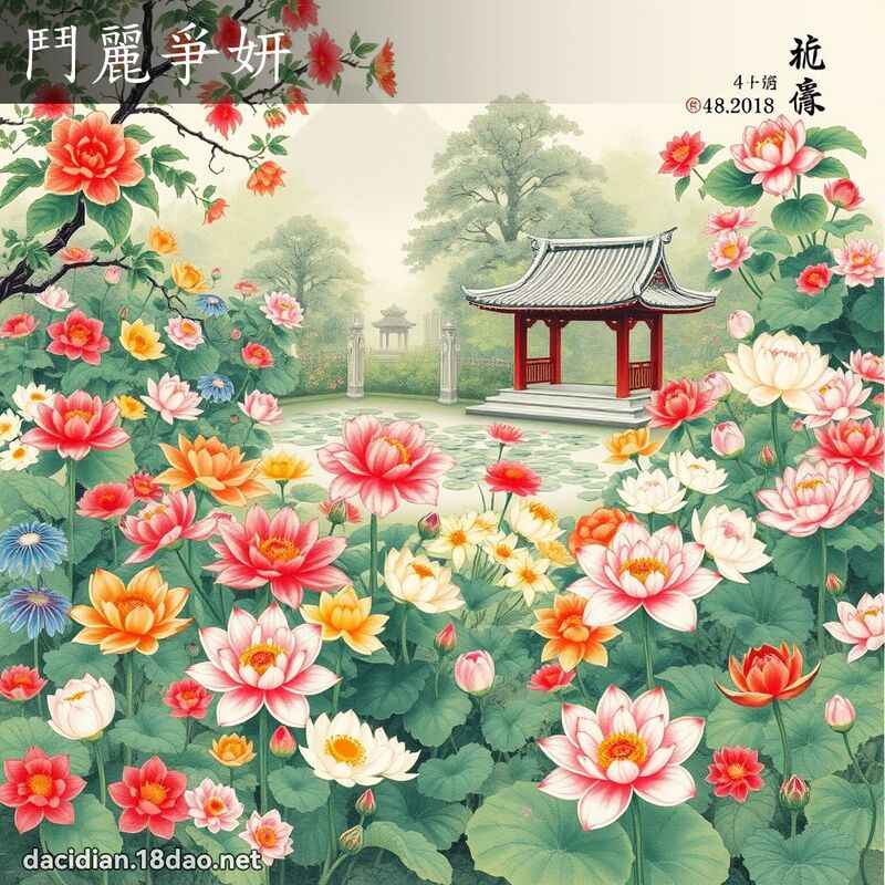鬥麗爭妍 配图