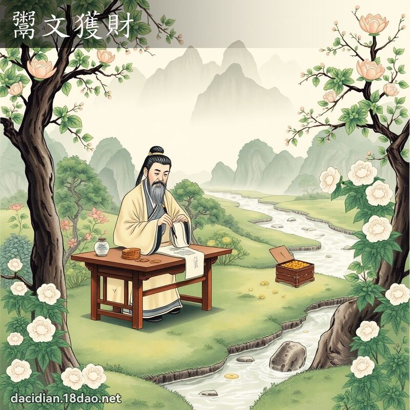 鬻文獲財 配图