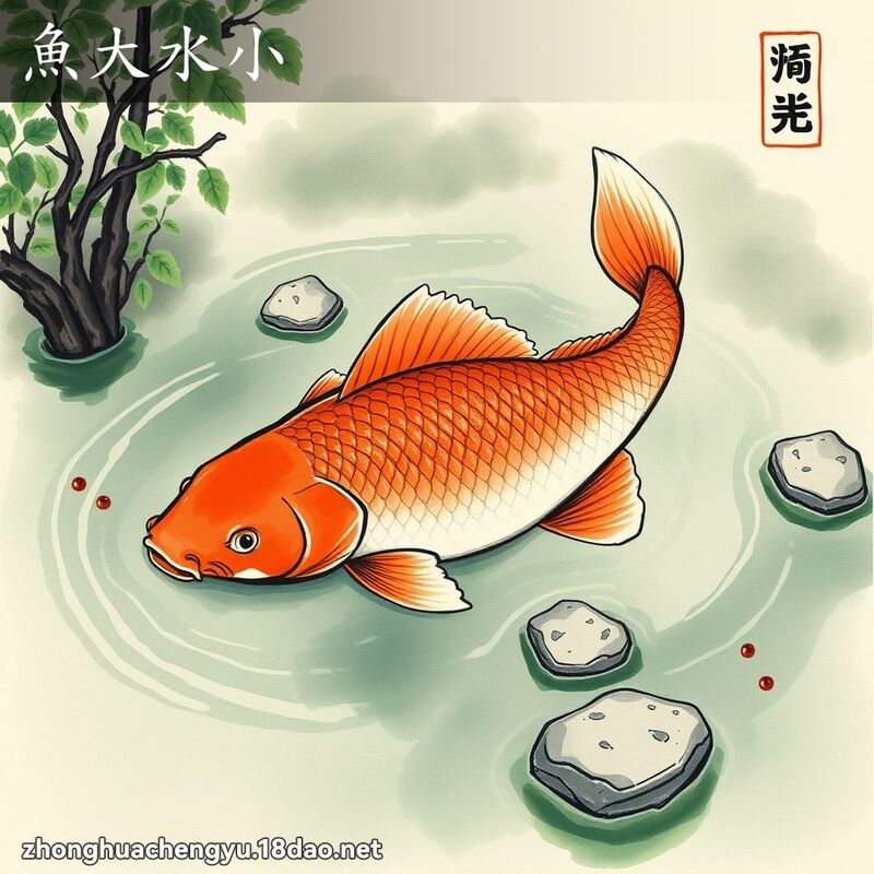 鱼大水小 配图