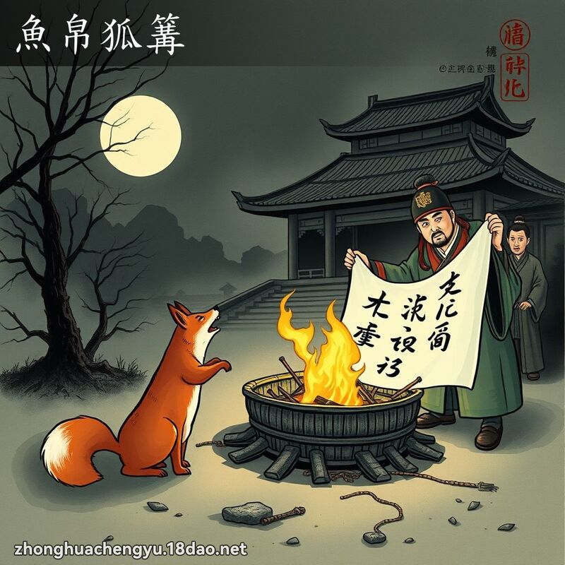 魚帛狐篝 - 中華成語配圖