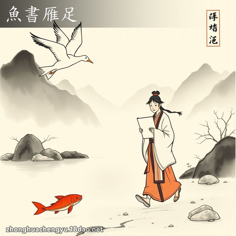 鱼书雁足 - 中华成语配图
