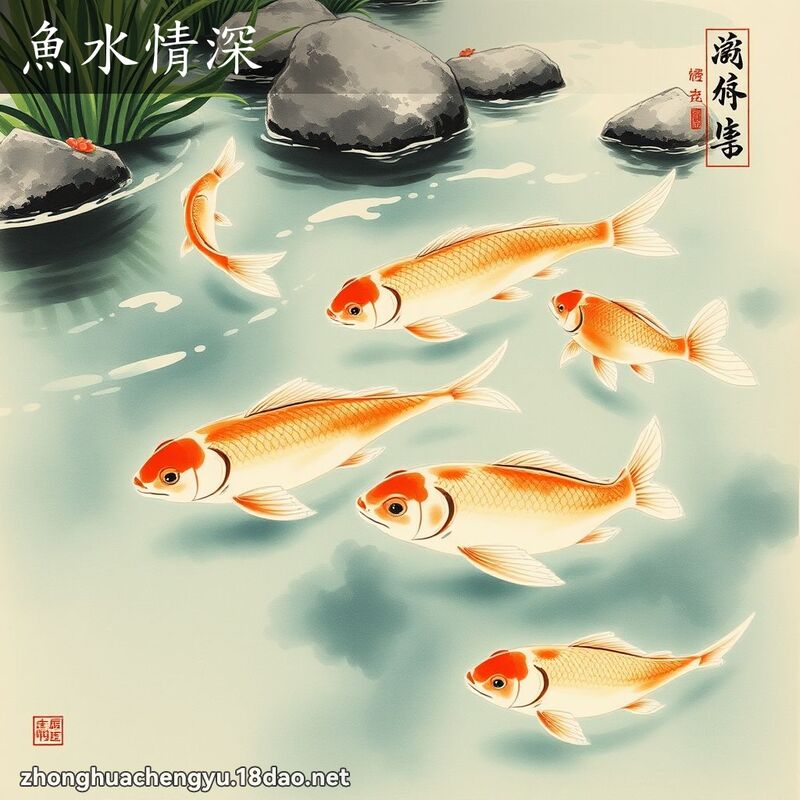 魚水情深 - 中華成語配圖
